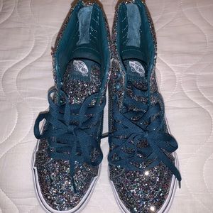 Sparkly zip-up high top Vans